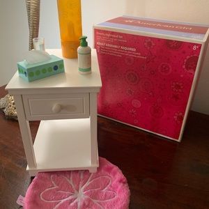 american girl night stand set
